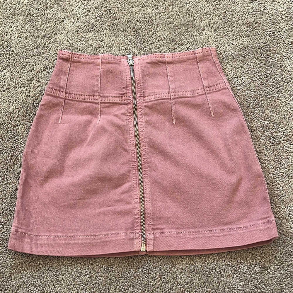 Free People Zipper Mini Skirt